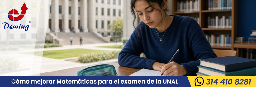 Estudiante resuelve problemas de matemáticas para el examen de admisión de la Universidad NacionaL